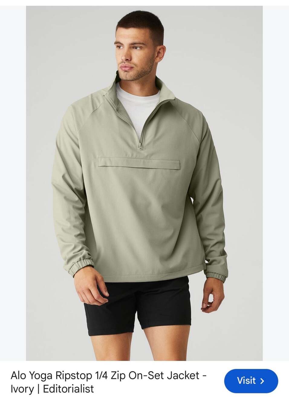 Alo Yoga Ripstop 1/4 Zip On-Set Jacket